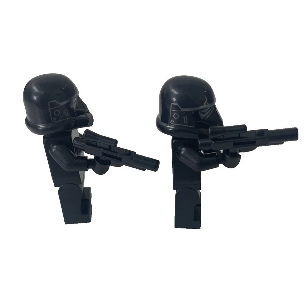 Custom Death Trooper Minifigure Set 2pc Star Wars Imperial Guard Black Excellent - Picture 2 of 4
